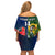 Custom South Africa And France Rugby Off Shoulder Short Dress Springboks With Les Bleus Together 2023 World Cup - Wonder Print Shop