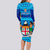 Personalised Fiji Long Sleeve Bodycon Dress Unique Fijian Tapa Pattern With Coat Of Arms - Wonder Print Shop