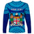 Personalised Fiji Long Sleeve Shirt Unique Fijian Tapa Pattern With Coat Of Arms - Wonder Print Shop