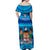 Personalised Fiji Off Shoulder Maxi Dress Unique Fijian Tapa Pattern With Coat Of Arms - Wonder Print Shop