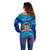 Personalised Fiji Off Shoulder Sweater Unique Fijian Tapa Pattern With Coat Of Arms - Wonder Print Shop