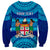 Personalised Fiji Sweatshirt Unique Fijian Tapa Pattern With Coat Of Arms - Wonder Print Shop