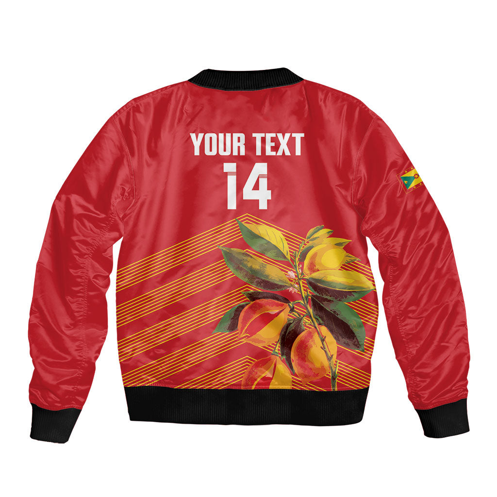 Grenada Football 2026 Custom Bomber Jacket Go Spice Boys Nutmeg Red Version
