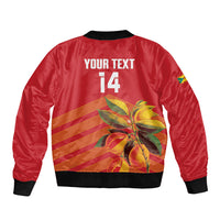 Grenada Football 2026 Custom Bomber Jacket Go Spice Boys Nutmeg Red Version
