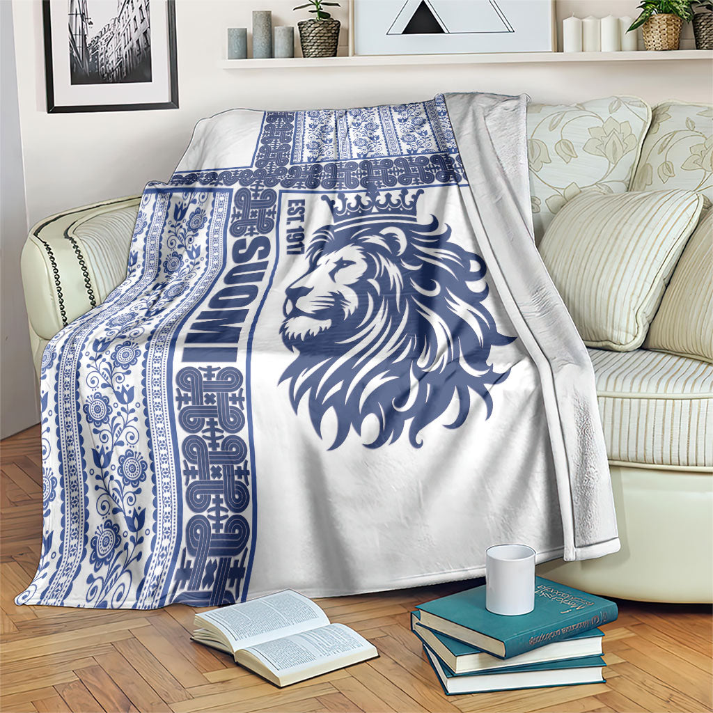 Finland Independence Day Blanket Suomi Lion Hannunvaakuna Knot