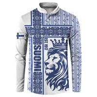 Finland Independence Day Button Sweatshirt Suomi Lion Hannunvaakuna Knot