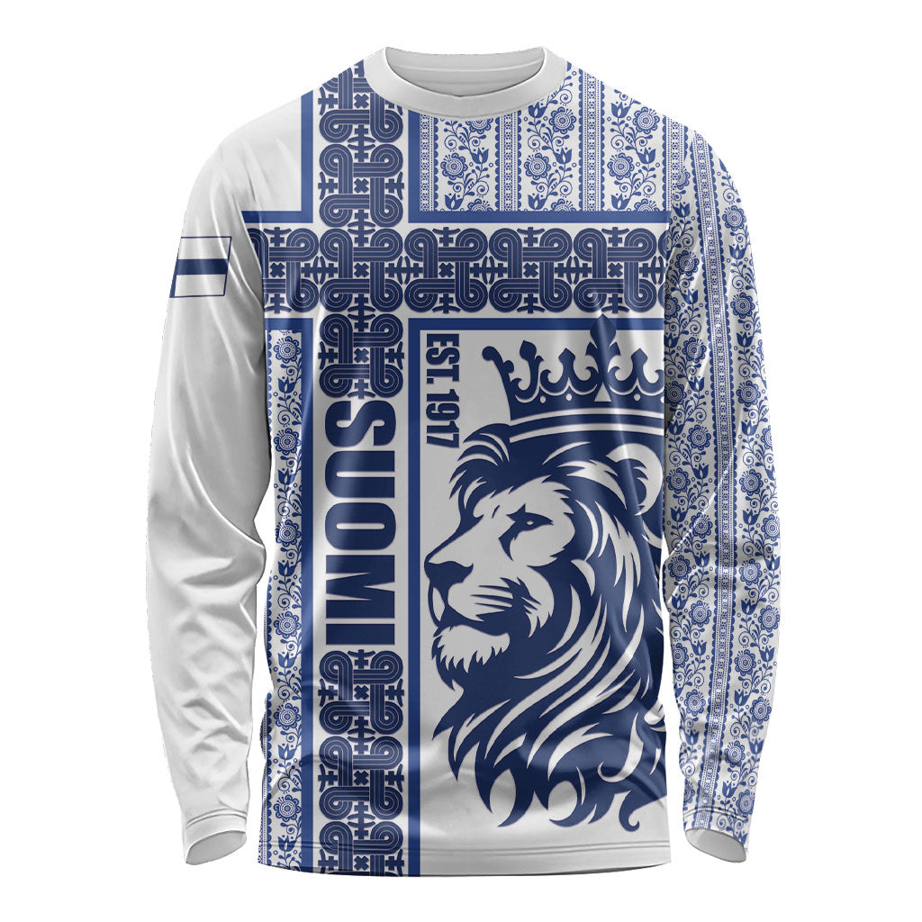 Finland Independence Day Long Sleeve Shirt Suomi Lion Hannunvaakuna Knot