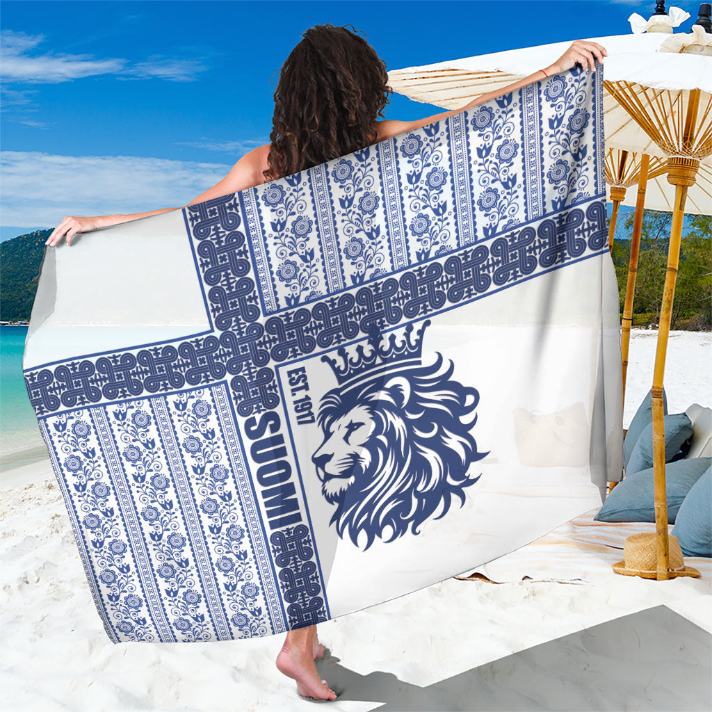 Finland Independence Day Sarong Suomi Lion Hannunvaakuna Knot