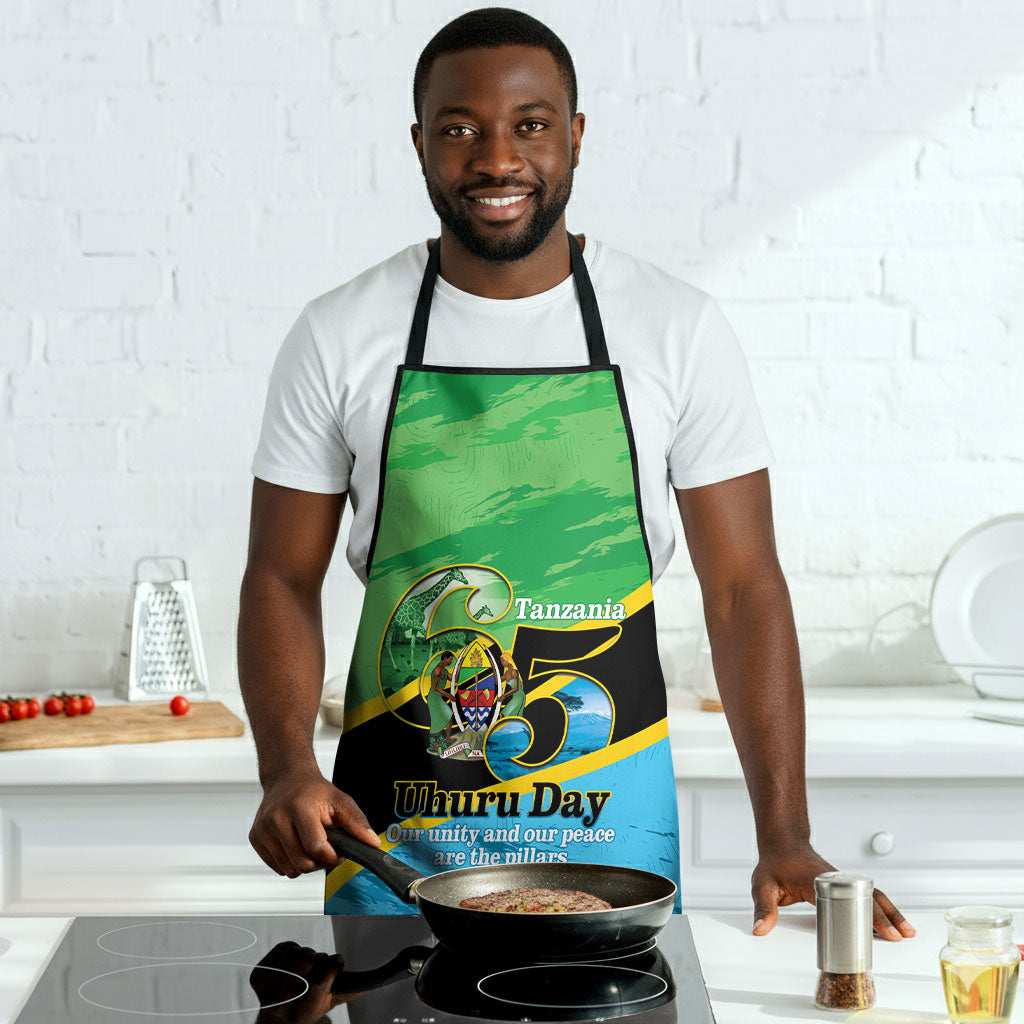 Tanzania Independence Day Apron Happy 65th Anniversary Grunge Flag