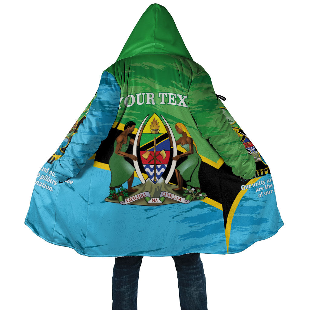 Personalized Tanzania Independence Day Cloak Happy 65th Anniversary Grunge Flag