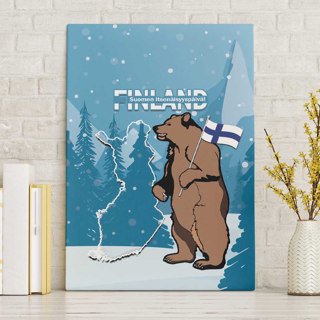 Finland Independence Day Canvas Wall Art Suomen Itsenaistyminen Mix Brown Bear - Wonder Print Shop