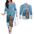 Finland Independence Day Couples Matching Off The Shoulder Long Sleeve Dress and Long Sleeve Button Shirt Suomen Itsenaistyminen Mix Brown Bear