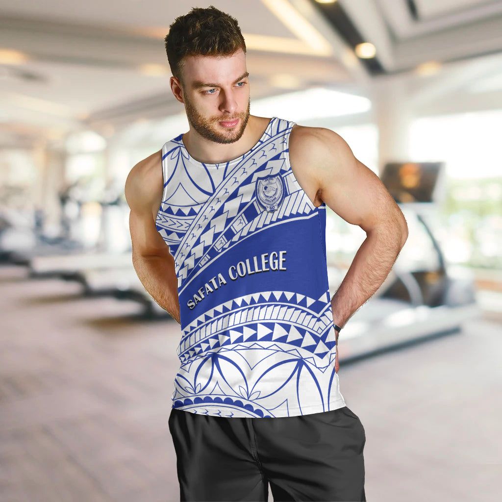 Personalised Samoa Safata College Men Tank Top Samoan Pattern - Wonder Print Shop