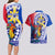 Personalised Philippines Couples Matching Long Sleeve Bodycon Dress and Hawaiian Shirt Filipino Sarimanok With Polynesian Tattoo - Wonder Print Shop