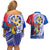 Personalised Philippines Couples Matching Off Shoulder Short Dress and Hawaiian Shirt Filipino Sarimanok With Polynesian Tattoo - Wonder Print Shop