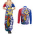 Personalised Philippines Couples Matching Summer Maxi Dress and Long Sleeve Button Shirt Filipino Sarimanok With Polynesian Tattoo - Wonder Print Shop