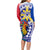 Personalised Philippines Long Sleeve Bodycon Dress Filipino Sarimanok With Polynesian Tattoo - Wonder Print Shop