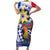 Personalised Philippines Short Sleeve Bodycon Dress Filipino Sarimanok With Polynesian Tattoo - Wonder Print Shop