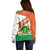 Niger Republic Day Off Shoulder Sweater Coat Of Arms With Dama Gazelle - Wonder Print Shop