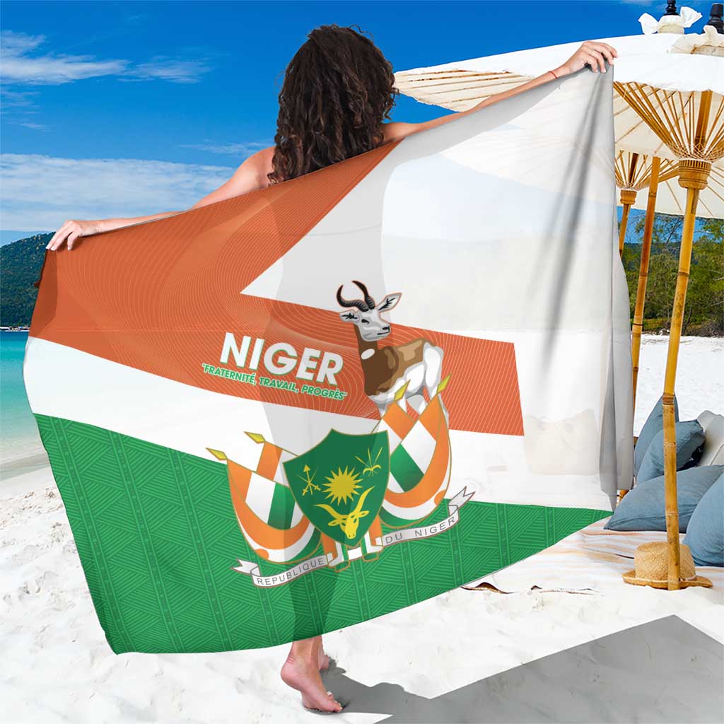 Niger Republic Day Sarong Coat Of Arms With Dama Gazelle