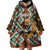 Personalized Niger Wearable Blanket Hoodie Leopard Ankara African Pattern