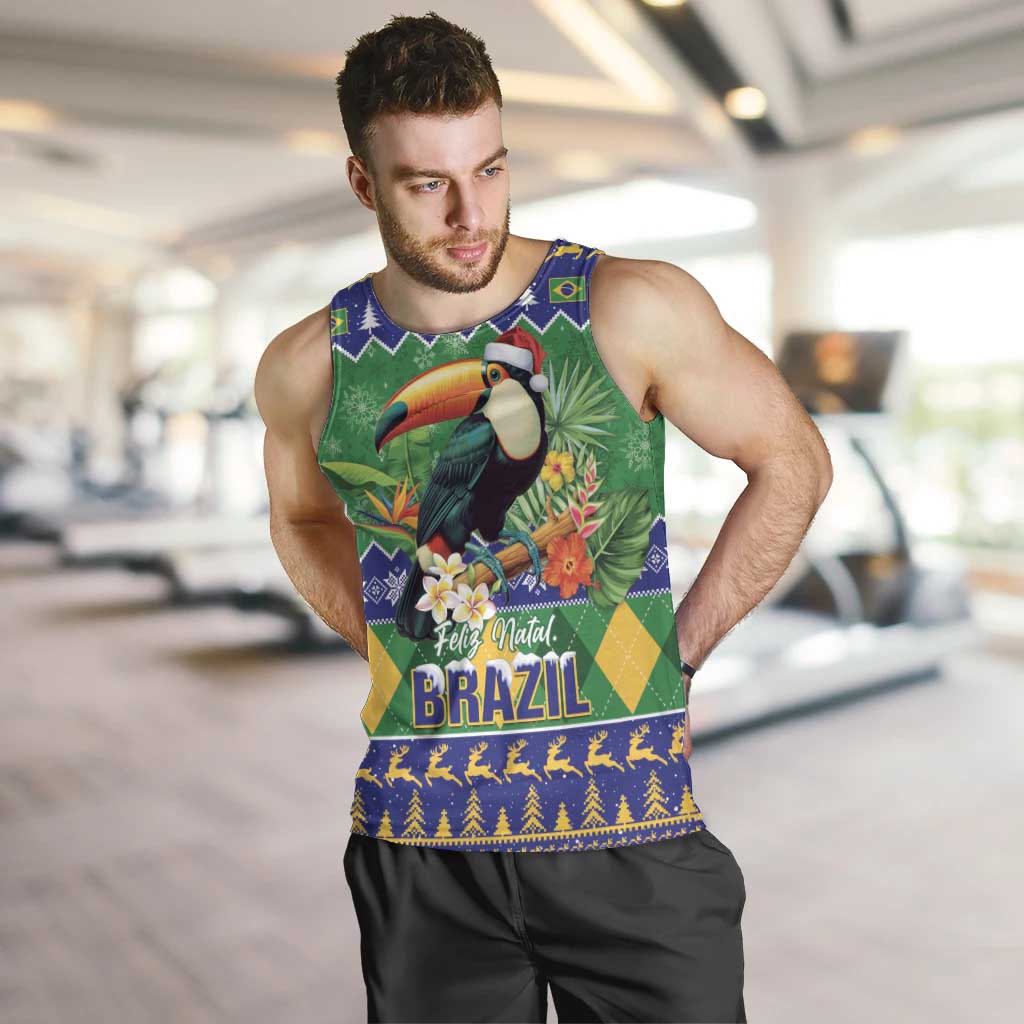 Brazil Christmas Men Tank Top Toco Toucan Feliz Natal - Wonder Print Shop