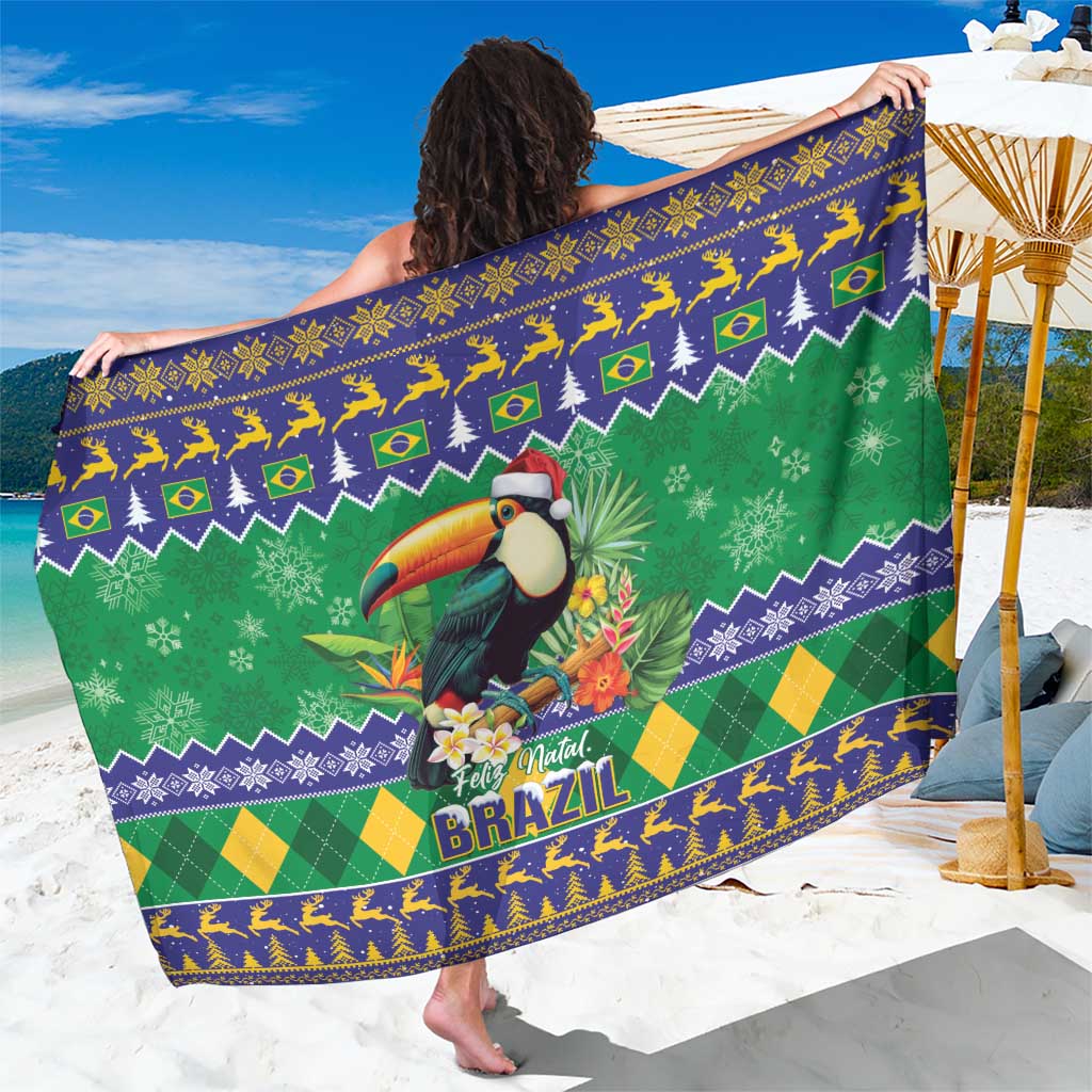 Brazil Christmas Sarong Toco Toucan Feliz Natal