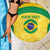 Custom Brazil Football Beach Blanket Vamos Selecao - Yellow - Wonder Print Shop