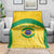 Custom Brazil Football Blanket Vamos Selecao - Yellow