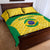 Custom Brazil Football Quilt Bed Set Vamos Selecao - Yellow - Wonder Print Shop