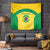 Custom Brazil Football Tapestry Vamos Selecao - Yellow