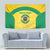 Custom Brazil Football Tapestry Vamos Selecao - Yellow