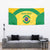 Custom Brazil Football Tapestry Vamos Selecao - Yellow