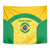 Custom Brazil Football Tapestry Vamos Selecao - Yellow