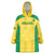 Custom Brazil Football Wearable Blanket Hoodie Vamos Selecao - Yellow