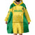 Custom Brazil Football Wearable Blanket Hoodie Vamos Selecao - Yellow