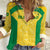 Custom Brazil Football Women Casual Shirt Vamos Selecao - Yellow