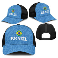 Brazil Football Baseball Net Cap Vamos Selecao - Blue