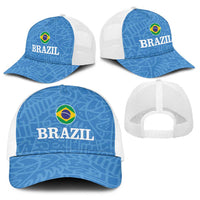 Brazil Football Baseball Net Cap Vamos Selecao - Blue