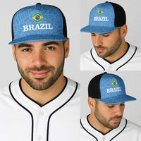 Brazil Football Baseball Net Cap Vamos Selecao - Blue