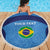 Custom Brazil Football Beach Blanket Vamos Selecao - Blue - Wonder Print Shop