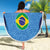 Custom Brazil Football Beach Blanket Vamos Selecao - Blue - Wonder Print Shop