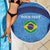 Custom Brazil Football Beach Blanket Vamos Selecao - Blue - Wonder Print Shop