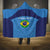 Custom Brazil Football Hooded Blanket Vamos Selecao - Blue