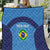 Custom Brazil Football Quilt Vamos Selecao - Blue - Wonder Print Shop