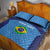 Custom Brazil Football Quilt Bed Set Vamos Selecao - Blue - Wonder Print Shop