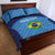 Custom Brazil Football Quilt Bed Set Vamos Selecao - Blue - Wonder Print Shop