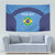 Custom Brazil Football Tapestry Vamos Selecao - Blue