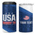 Custom USA Rugby 2025 4 in 1 Can Cooler Tumbler Go Champions Eagles - Wonder Print Shop