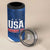 Custom USA Rugby 2025 4 in 1 Can Cooler Tumbler Go Champions Eagles - Wonder Print Shop